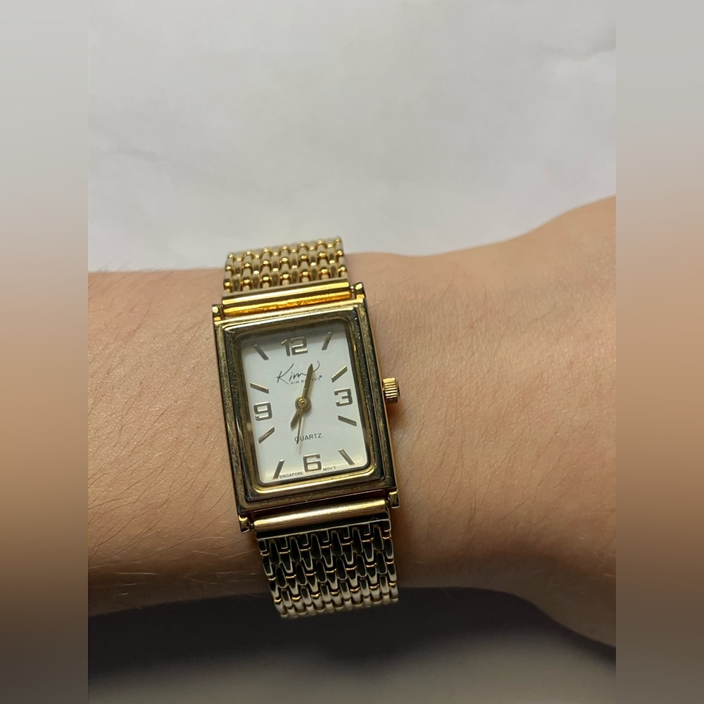 Kim Rodgers Gold Tone Squared Face Quartz Watch - Picture 3 of 9